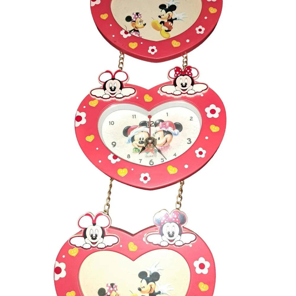FABULOUS FIND & RARE MICKE MOUSE VINTAGE Working Clock-Picture Frames